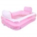 Bathtubs Freestanding Home Inflatable Folding Tub Adult Thicker Insulated Hot Tub SPA Tub (Color : Pink) - B07H7K3HWN